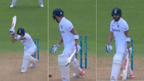 Snippets from Virat Kohli's wicket today.