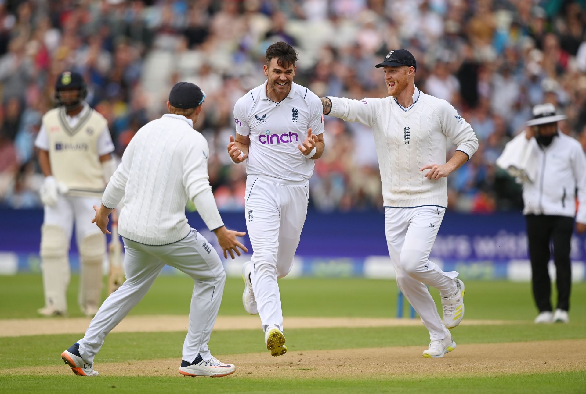James Anderson was the pick of the English bowlers, returning with six wickets across the two innings. (Image courtesy: Getty)