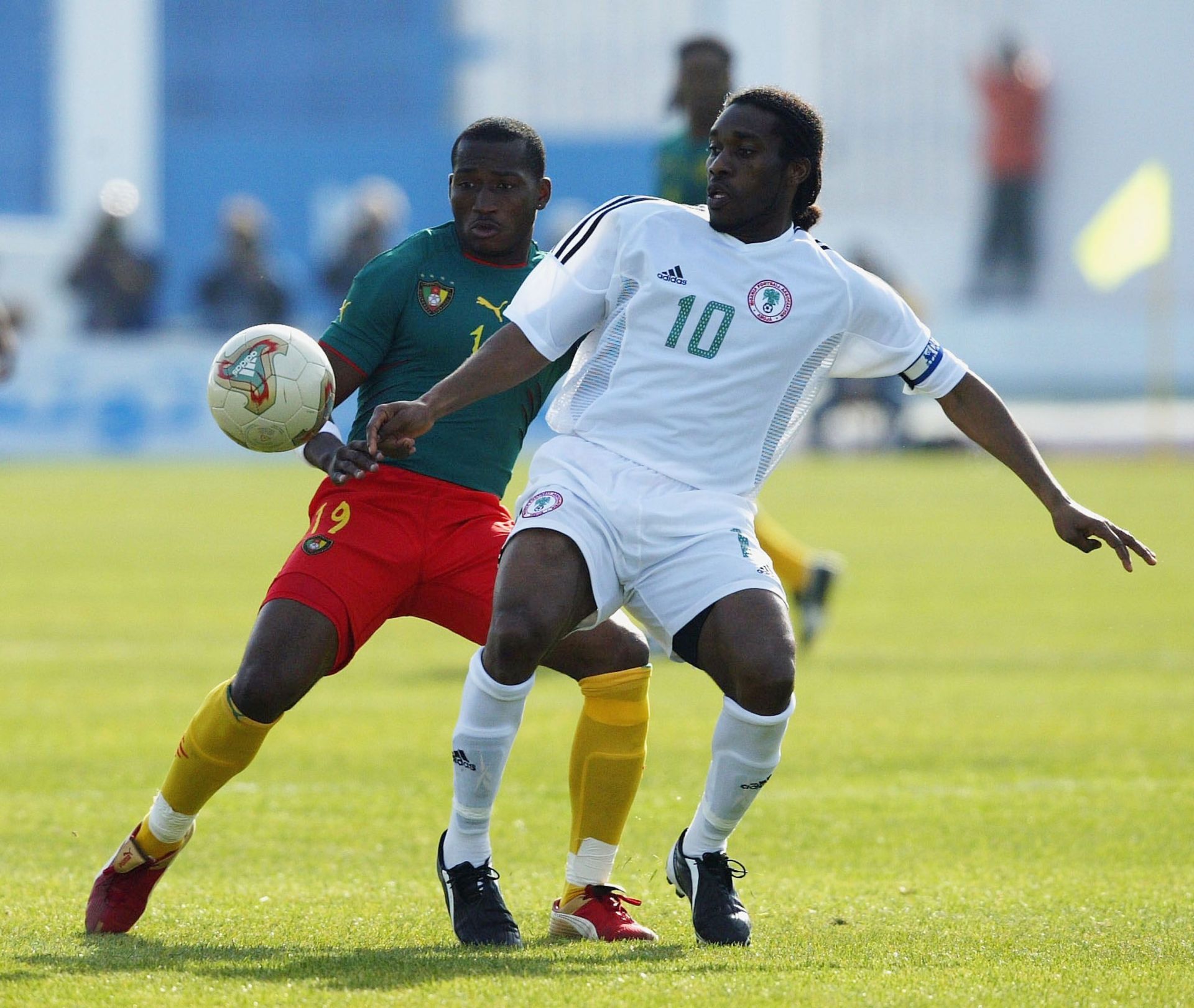 Okocha in action for Nigeria