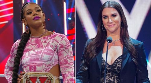 Bianca Belair and Stephanie McMahon