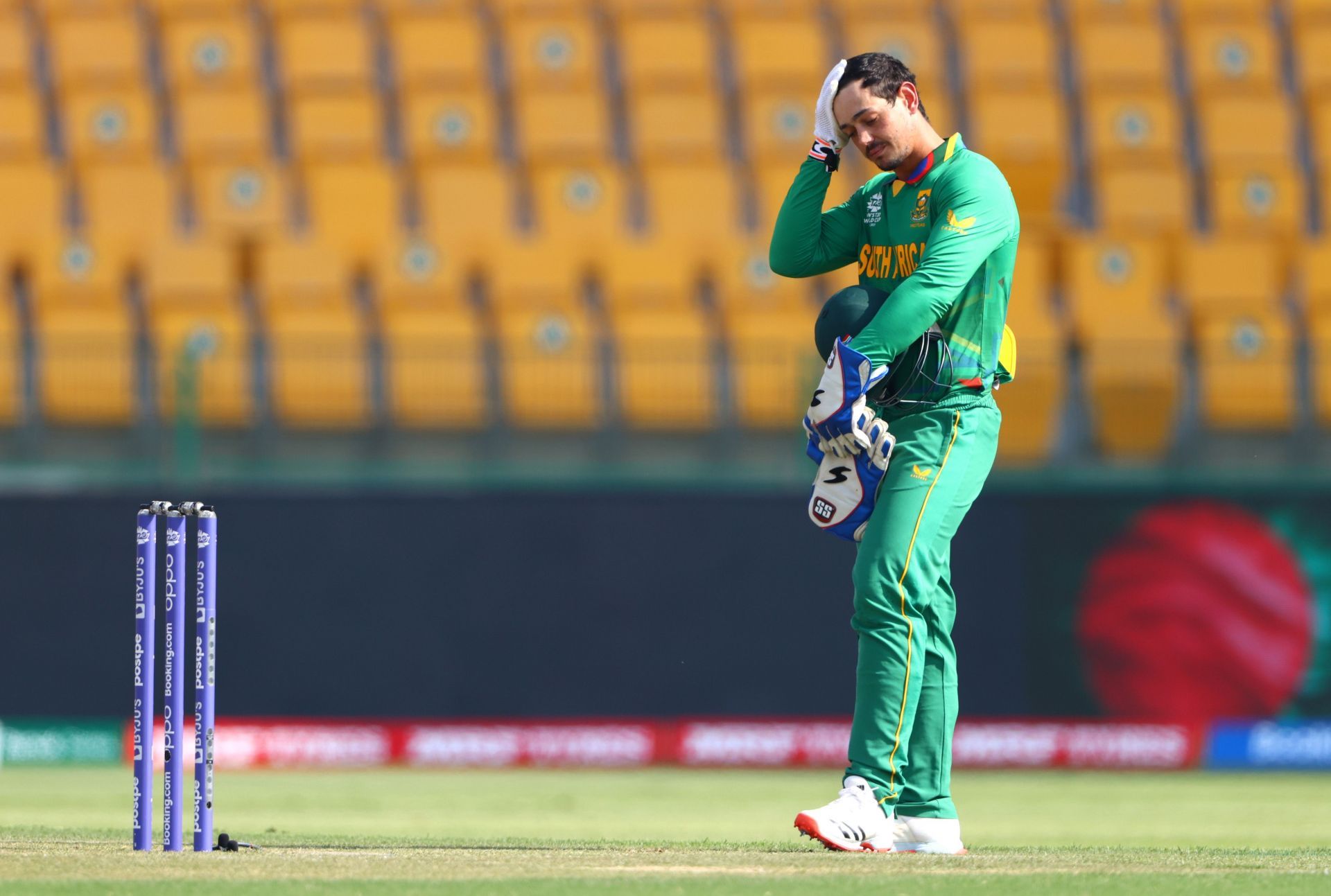 Quinton de Kock invited controversy during the 2021 World T20. (Credits: Getty)