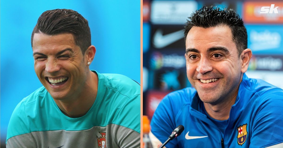 Cristiano Ronaldo (left) and Xavi Hernandez (right)