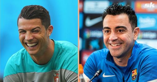 Cristiano Ronaldo (left) and Xavi Hernandez (right)