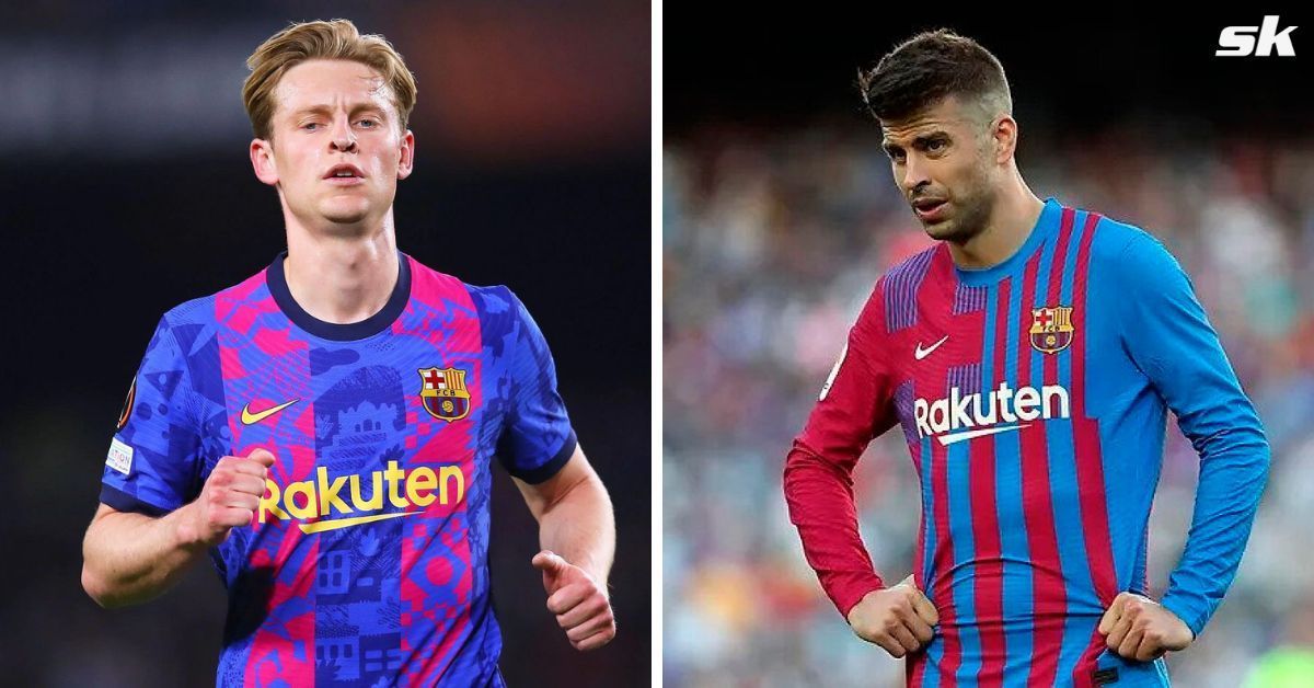 De Jong and Pique no longer showcased in posters at Nou Camp