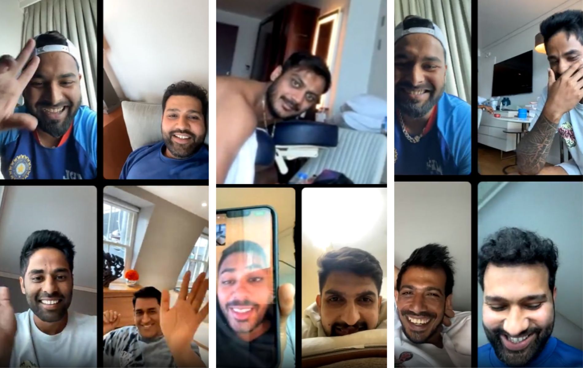 Team India members had great fun during a live session.