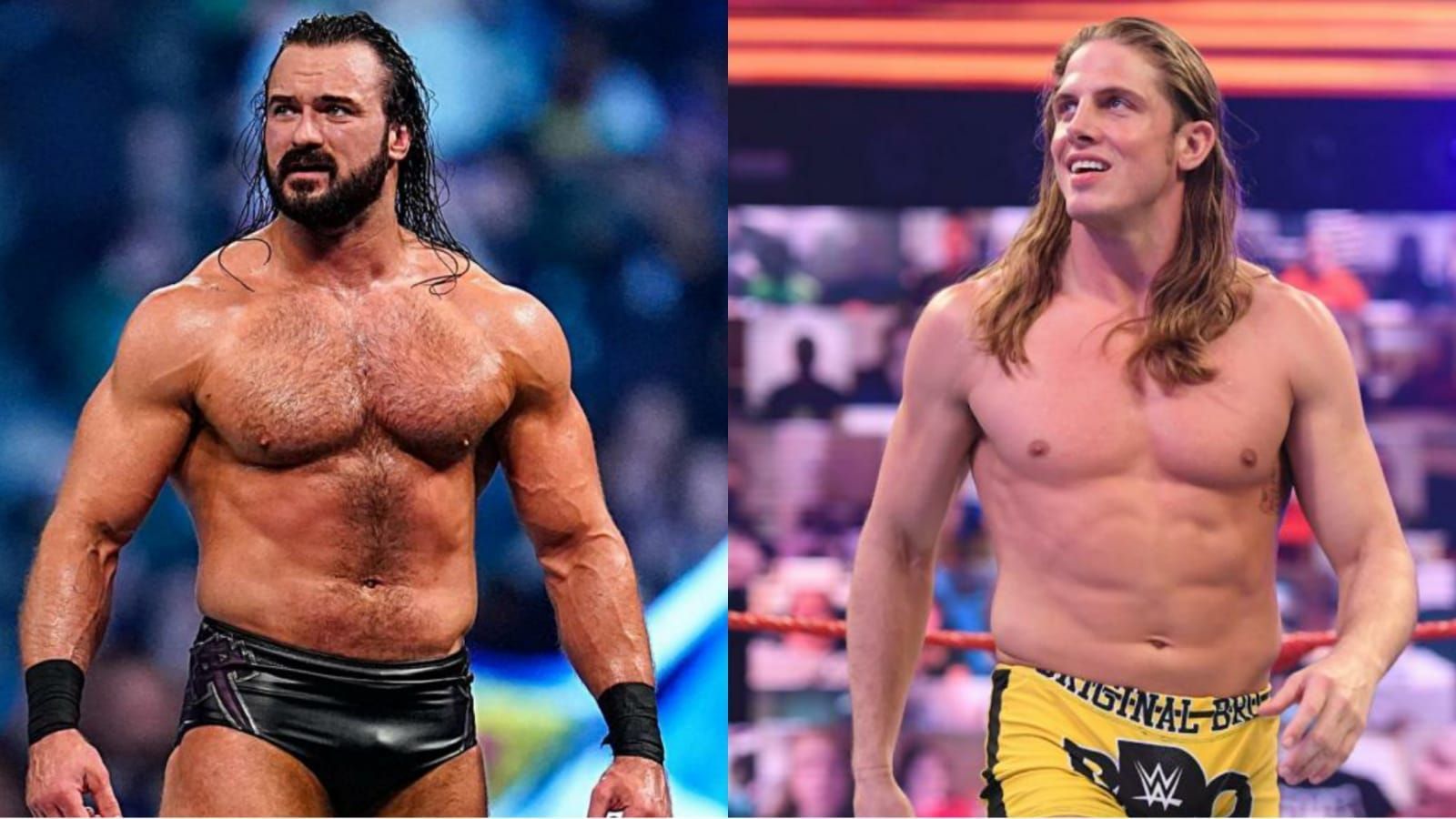 Drew McIntyre (R); and Riddle (L)