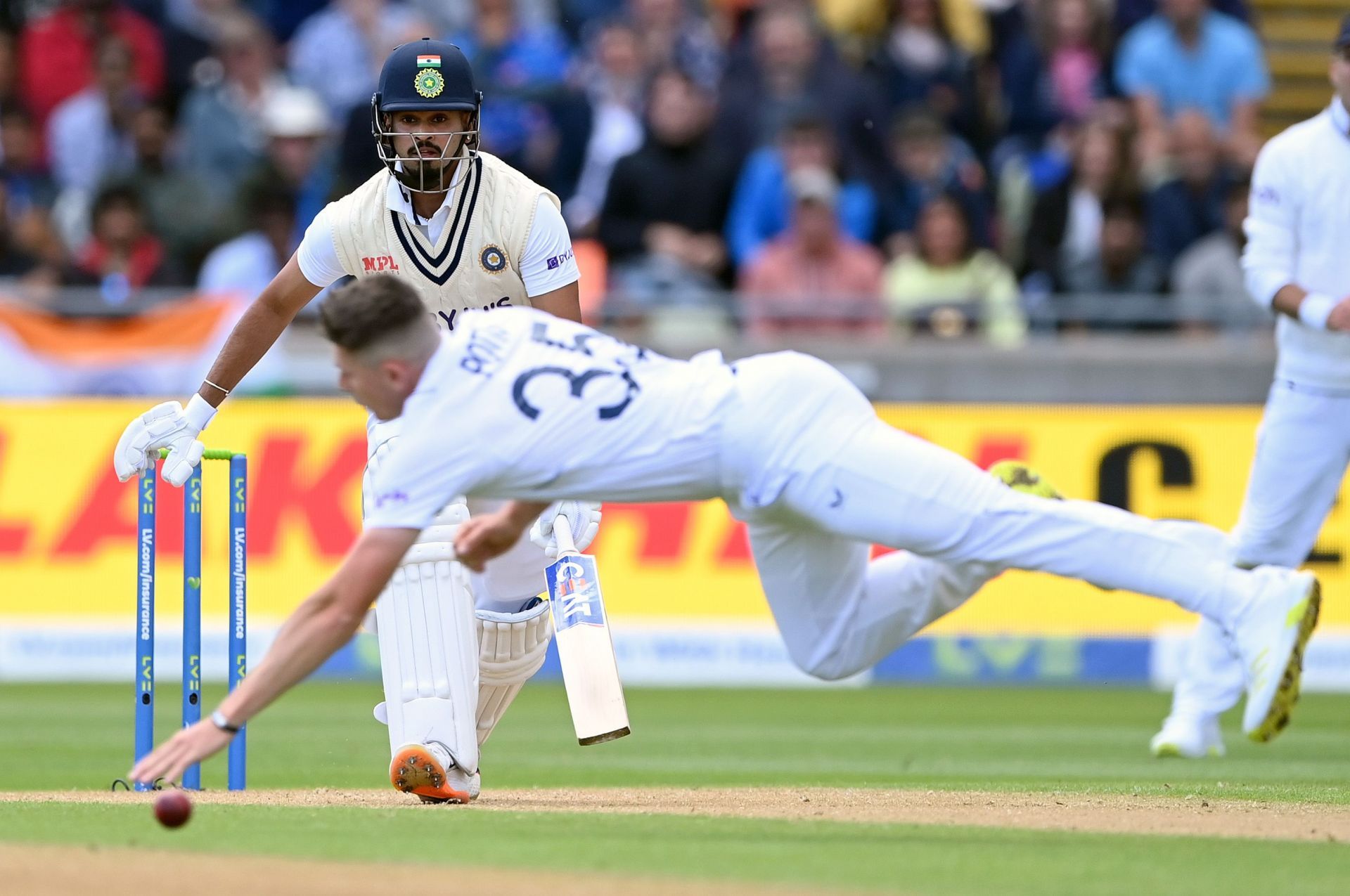 Iyer lost his wicket before India's total touched 100.