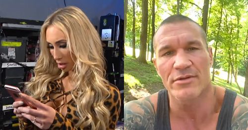 Former champions Carmella and Randy Orton.