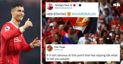 Manchester United's fans believe Cristiano Ronaldo is not leaving this season