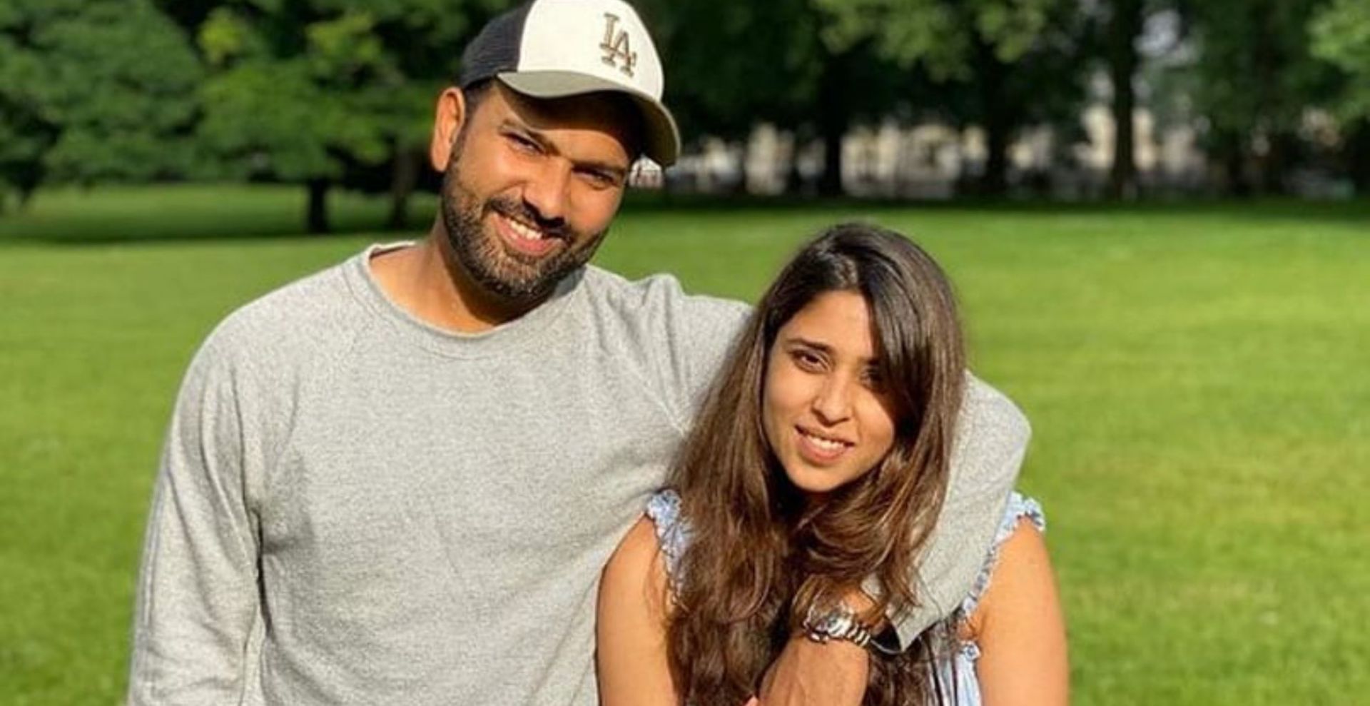 Rohit Sharma spends quality time with his wife Ritika Sajdeh. (Credit: Twitter)