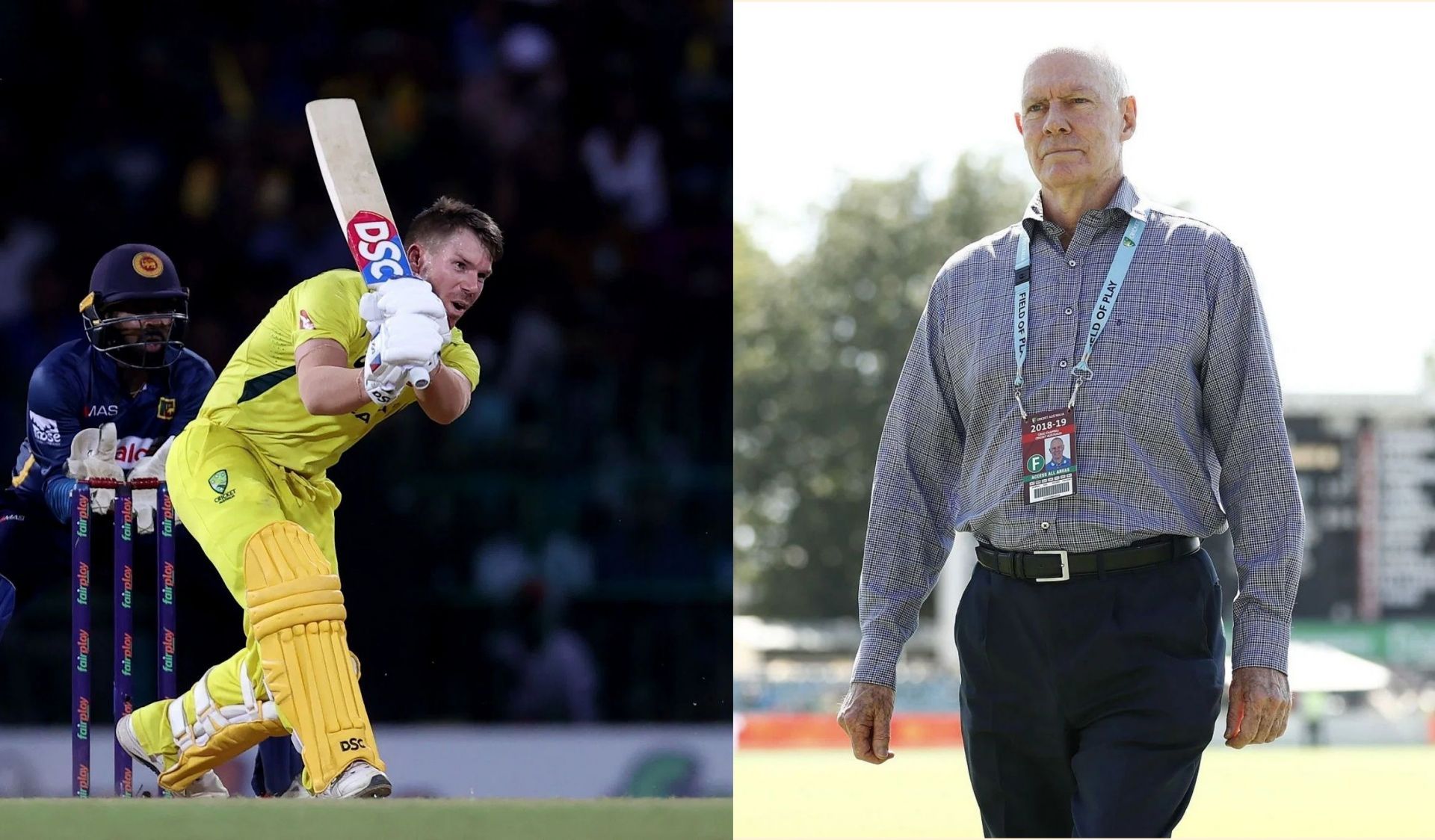 David Warner (left) and Greg Chappell. Pics: Getty Images