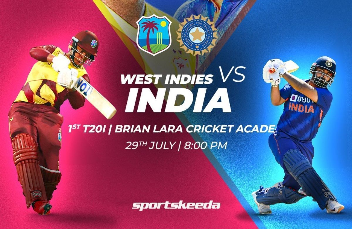 The Men in Blue take on the Windies in the 1st T20I.