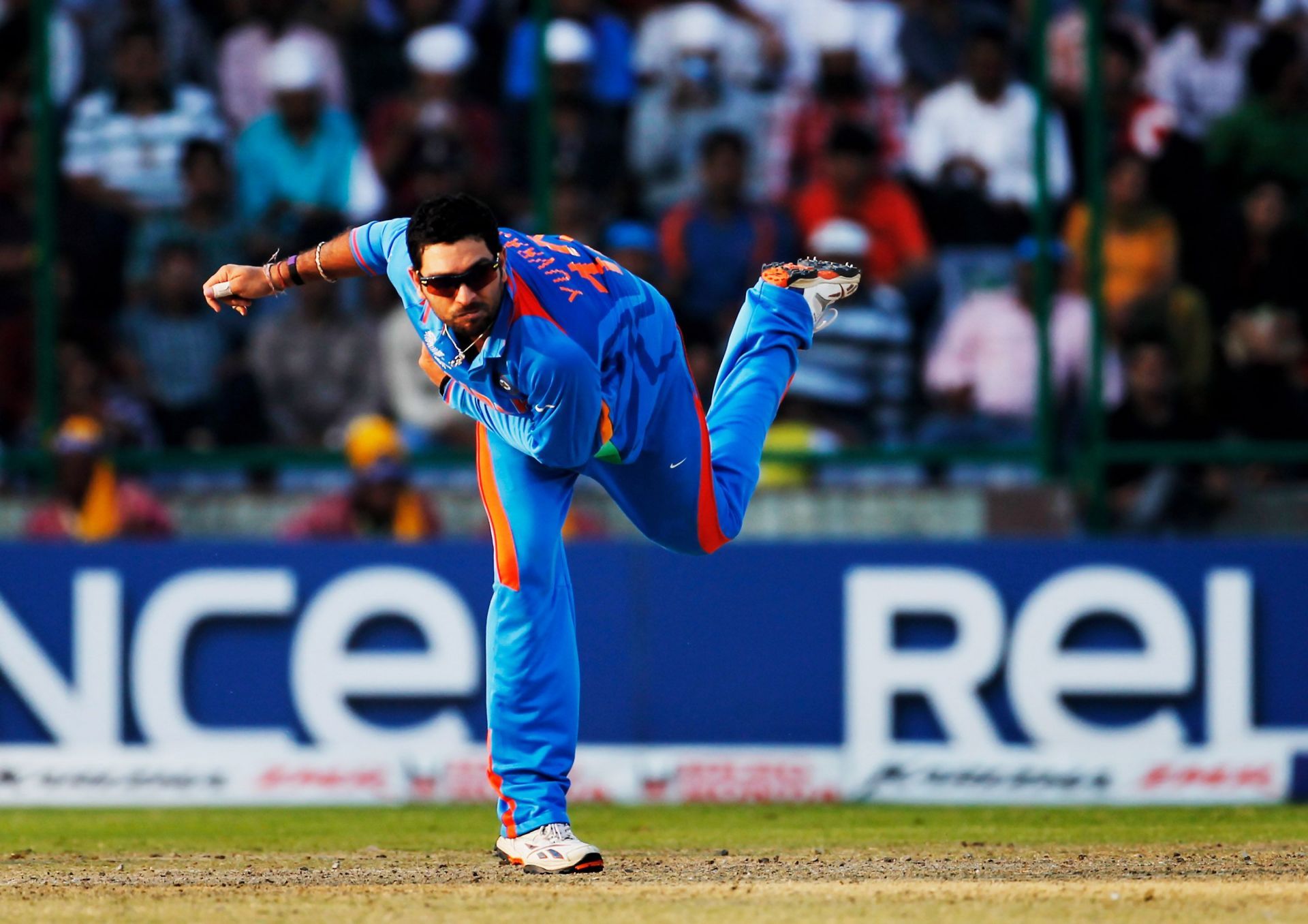 Yuvraj Singh in action during against the Netherlands during the 2011 ICC World Cup.