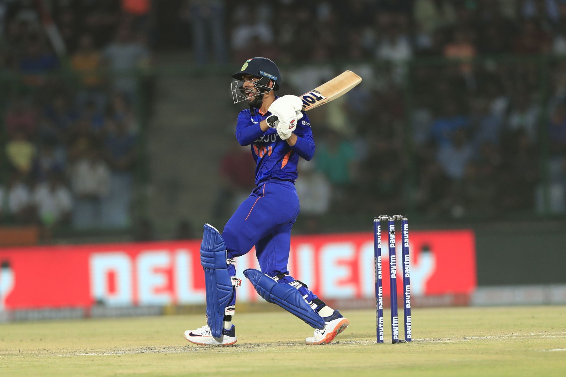 Ruturaj Gaikwad batting during the T20I series against South Africa. Pic: Getty Images