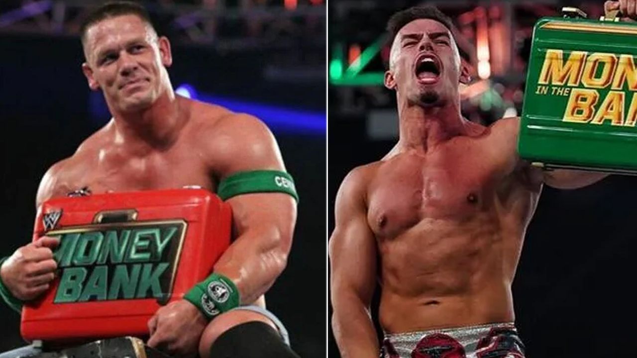 WWE superstars John Cena and Austin Theory