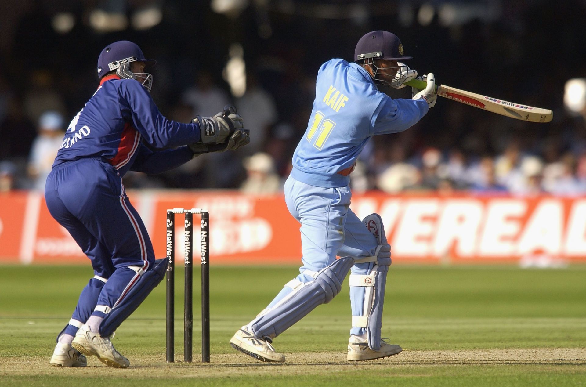 Mohammad Kaif remained unbeaten in the Natwest series final. (Credits: Getty)