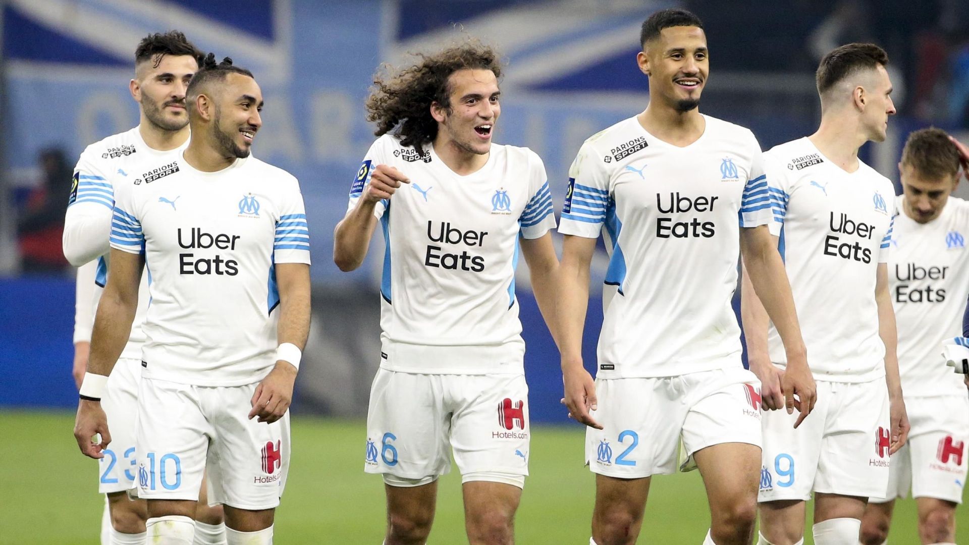 Guendouzi (centre) wants reunion with Saliba (right)