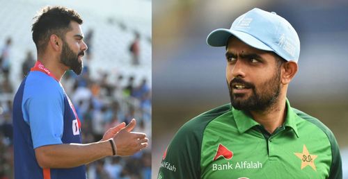 Virat Kohli (left) and Babar Azam. Pics: Getty Images