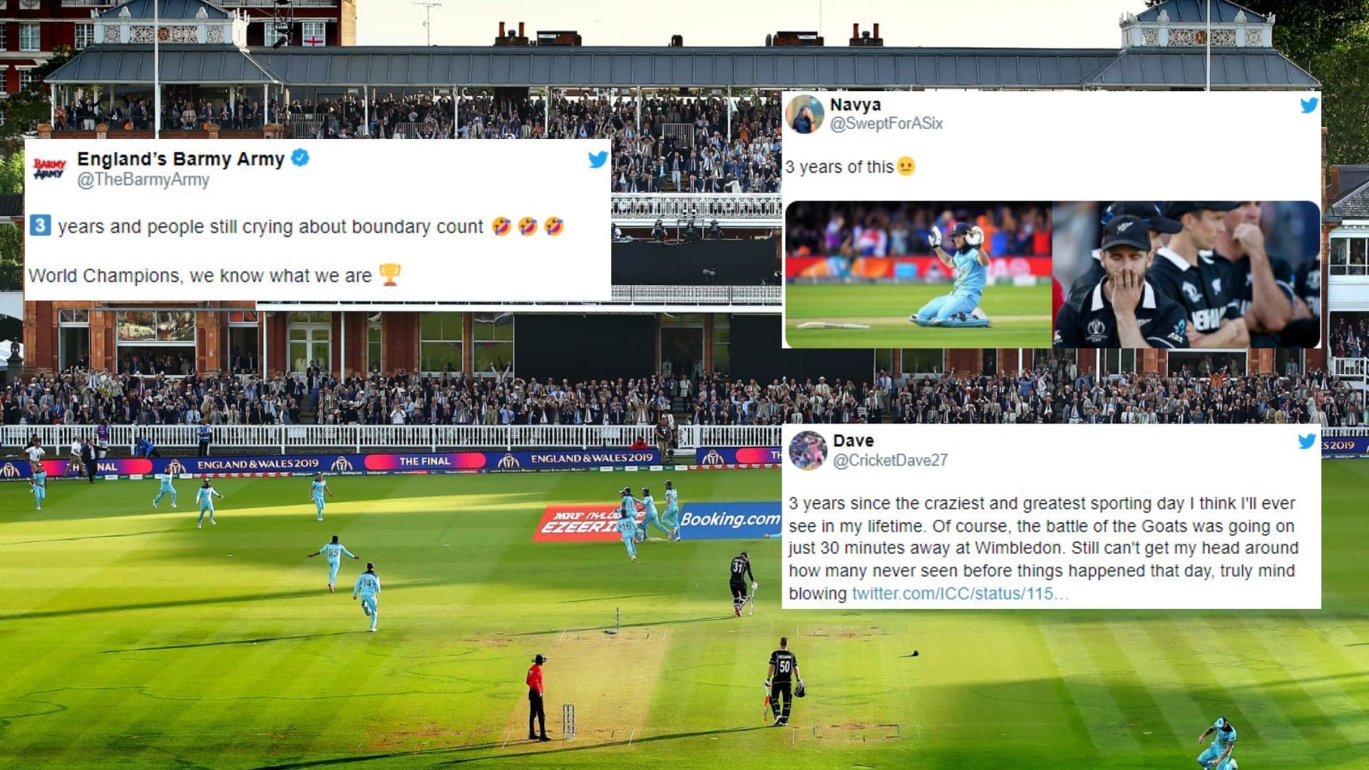 Lord&#039;s erupts as the hosts win the 2019 World Cup. (P.C.:Twitter)