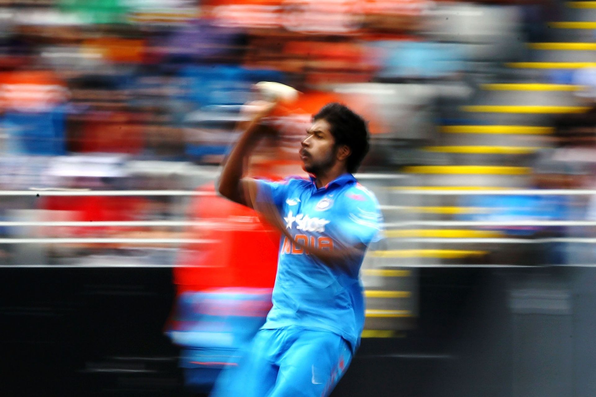 Varun Aaron bowls during an ODI against New Zealand at Eden Park on January 25, 2014. Pic: Getty Images