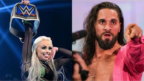 Liv Morgan (Right); Seth Rollins (Left)