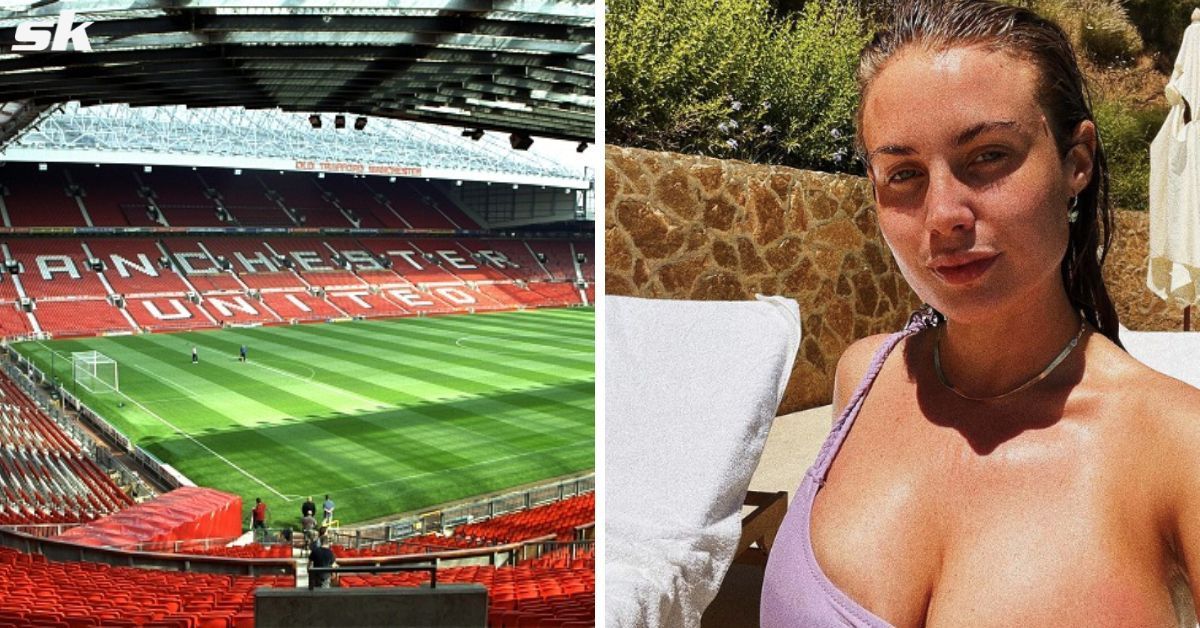 Maja Nilsson Lindelof on boxes for friends and family at Manchester United&#039;s stadium Old Trafford (Pic Credit [R]: Instagram/@majanilssonlindelof)