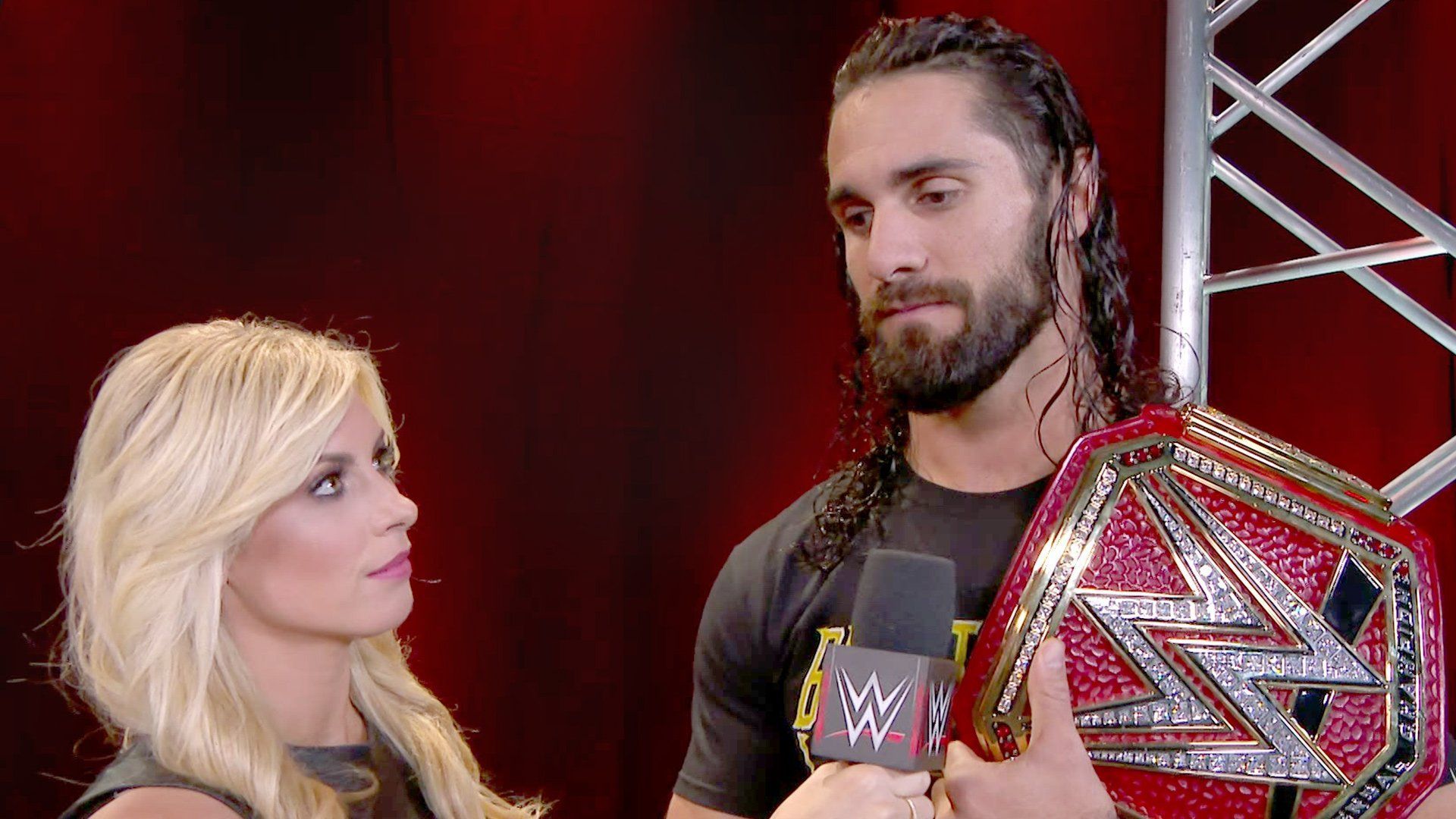 Sarah Schreiber and Seth Rollins