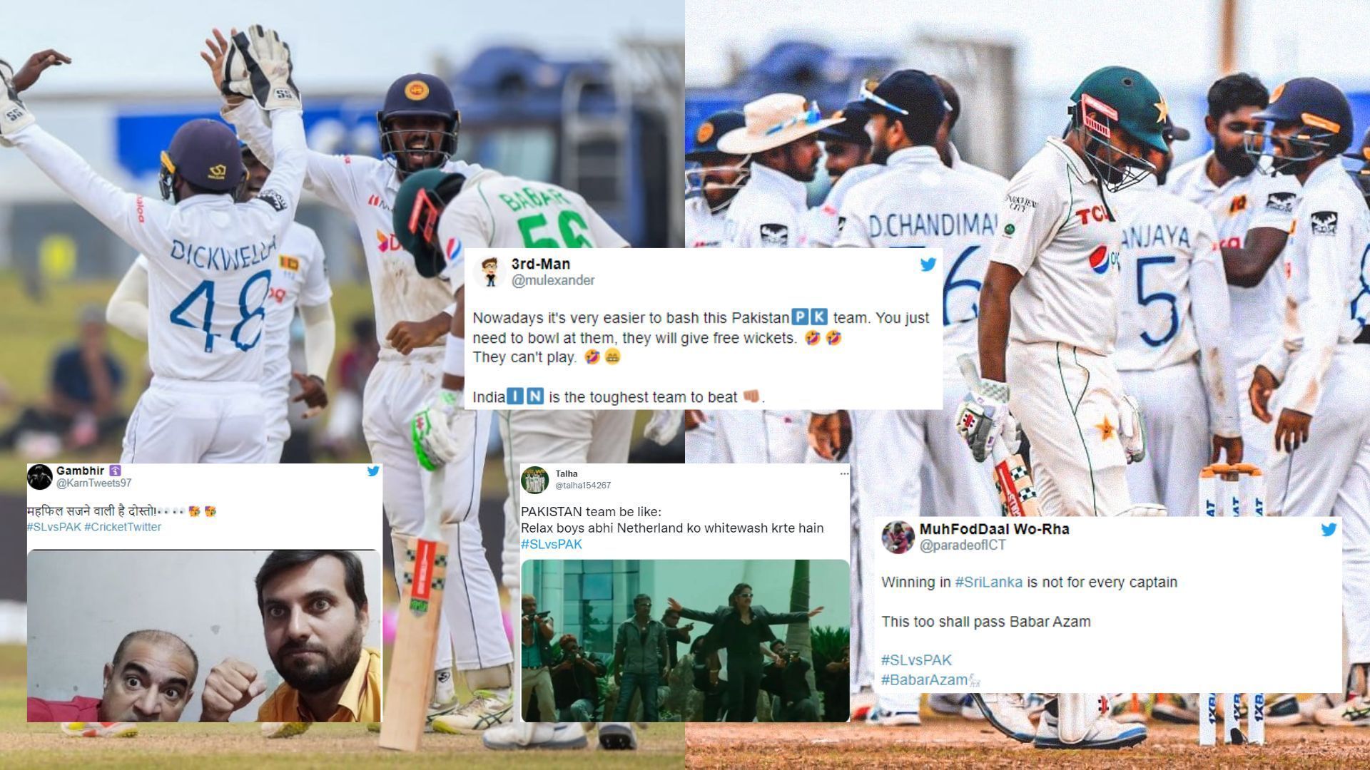 Prabath Jayasuriya broke the game open for Sri Lanka by sending back Babar and Rizwan. (P.C.:Twitter)