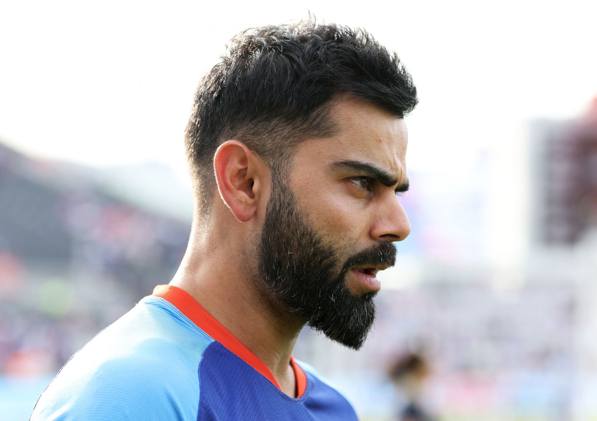 A pensive Virat Kohli during the one-day series in England. Pic: Getty Images