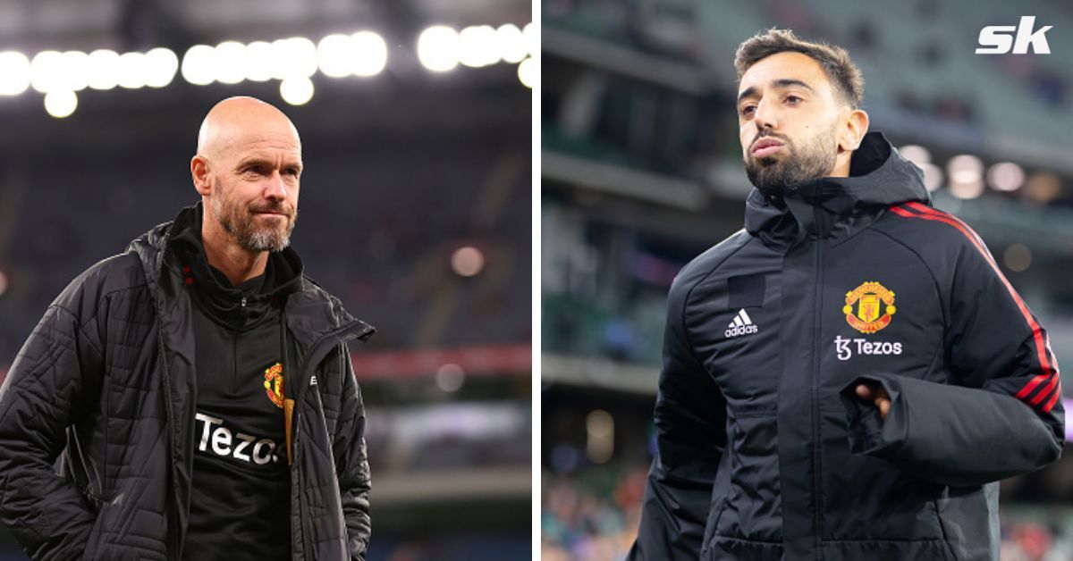 Bruno Fernandes (R) on Erik ten Hag&#039;s (L) strict rules at Manchester United