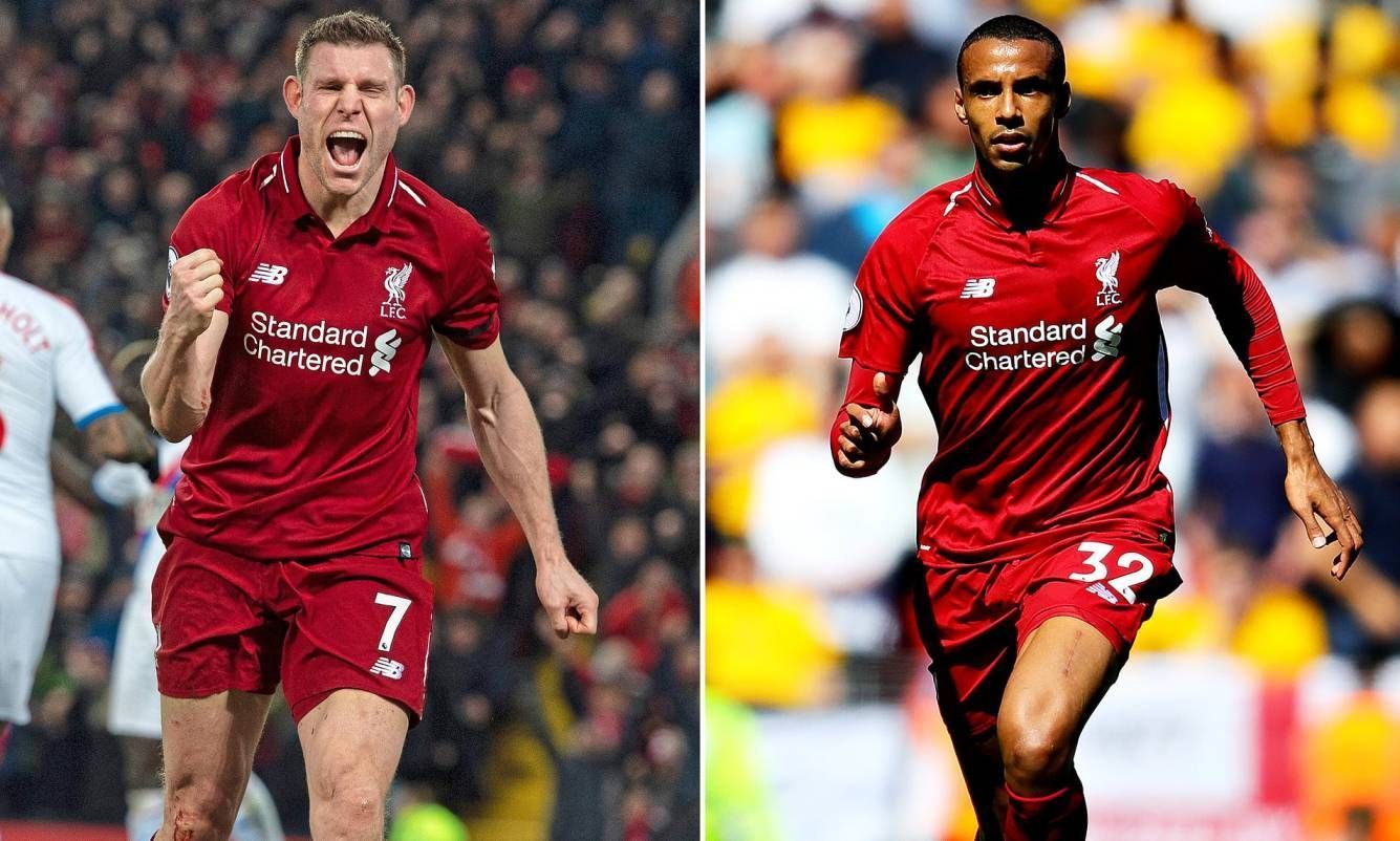 James Milner and Joel Matip of Liverpool