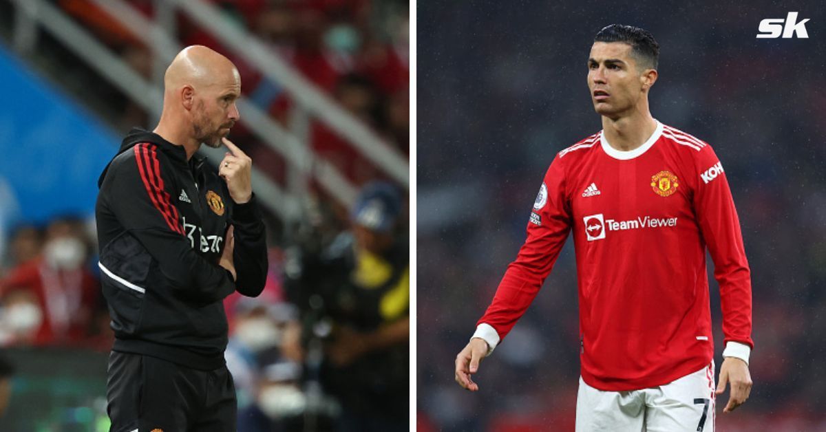 [L-to-R] Erik ten Hag and Cristiano Ronaldo.