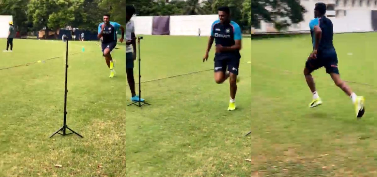 R Ashwin putting in the hard yards during practice. Pic: Instagram
