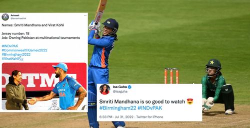 Smriti Mandhana scored an unbeaten fifty as India defeated Pakistan by eight wickets. (Credit: Twitter)