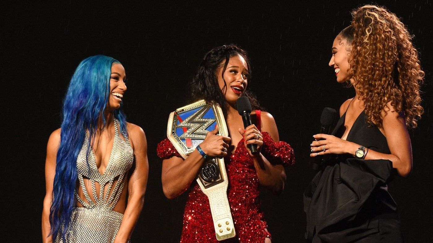 Sasha Banks & Bianca Belair were ecstatic after their win.