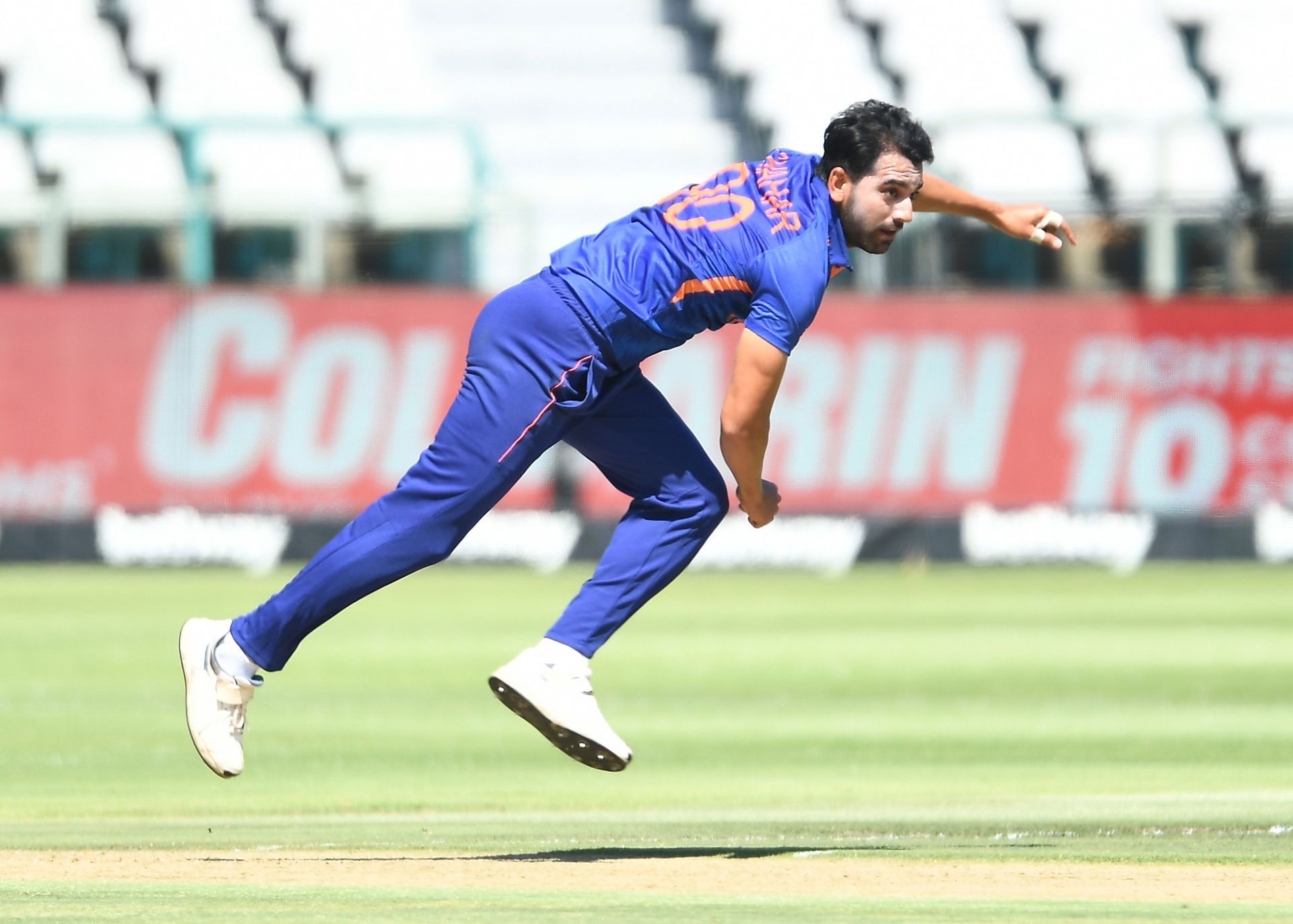 Deepak Chahar picked up three wickets in the first ODI against Zimbabwe