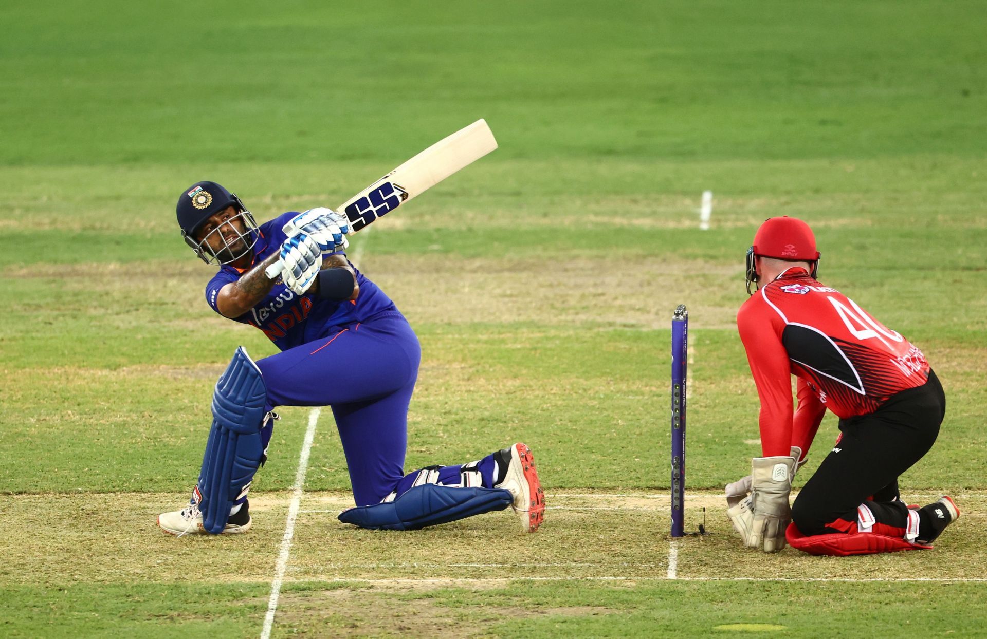 Suryakumar top-scored for India with 68* off 26. Pic: Getty Images