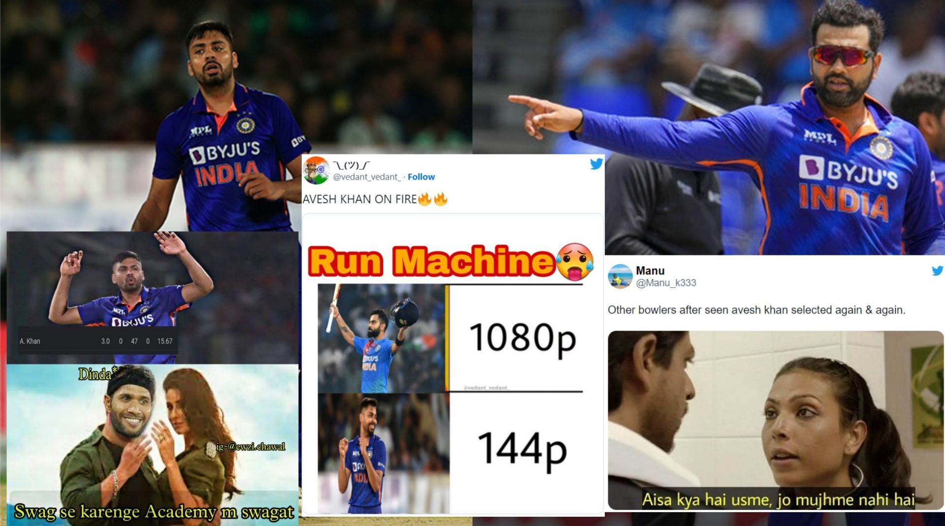 Fans troll Avesh Khan for the poor showing in the T20I series so far