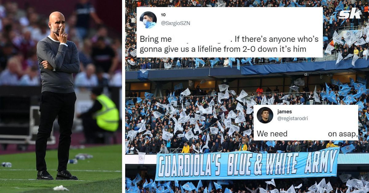 City fans demand Guardiola to bring on 31-year-old after trailing Crystal Palace at half-time