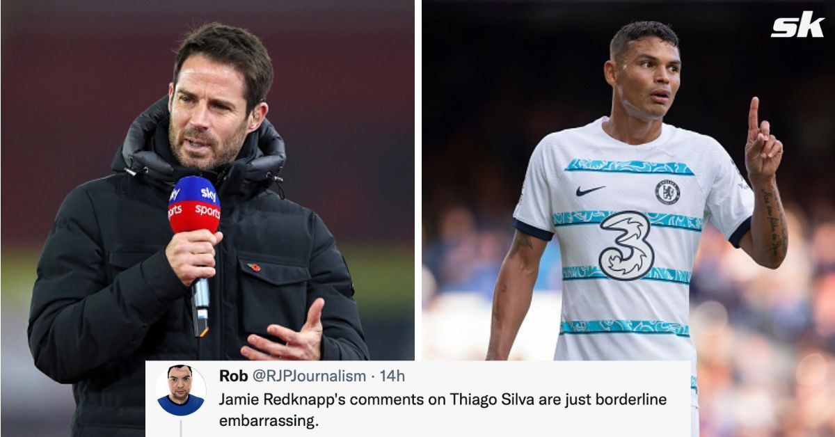 [L-to-R] Jamie Redknapp and Thiago Silva.
