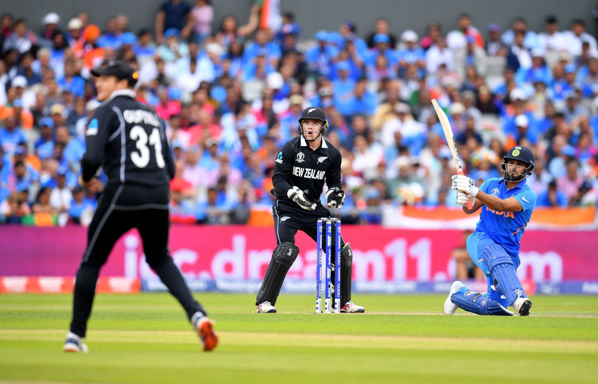 Rishabh Pant&#039;s dismissal at the ICC Cricket World Cup 2019 semi-final. (Getty Images)