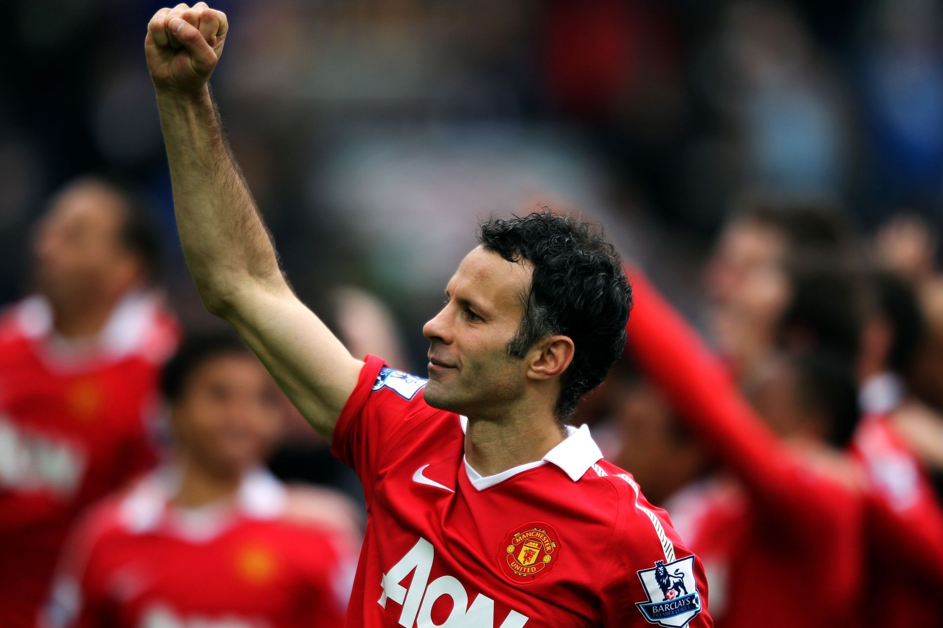 Ryan Giggs in action for Manchester United against Blackburn Rovers