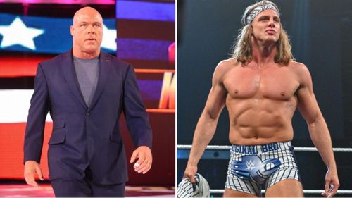 Hall of Famer Kurt Angle (L), Riddle (R)