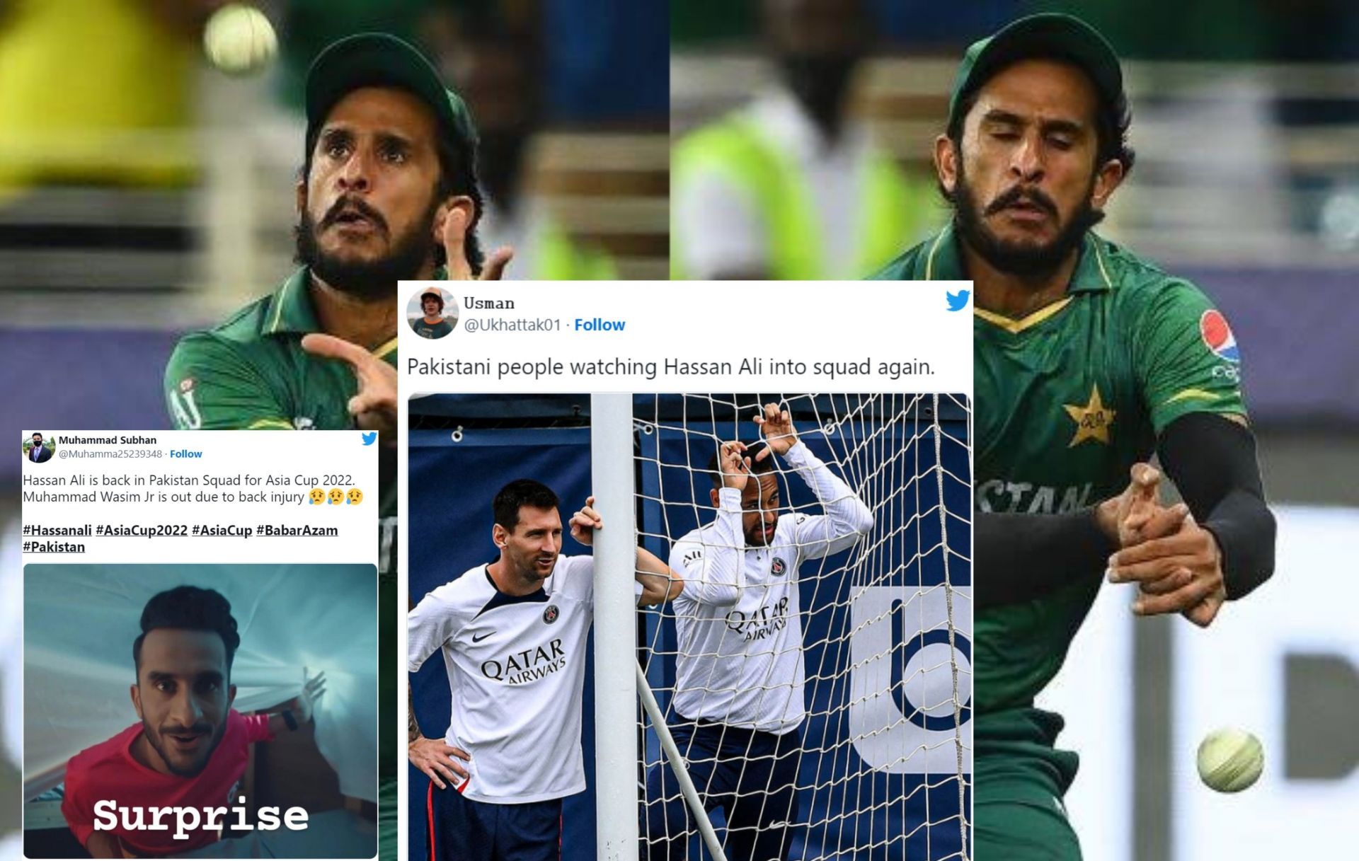 Fans react after Hasan Ali replaced injured Mohammad Wasim in Pakistan Squad