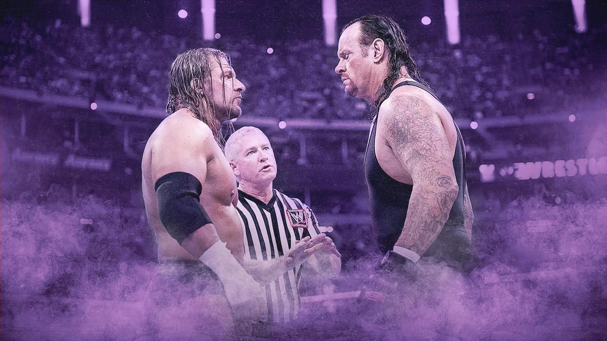 ट्रिपल एच और अंडर टेकर WrestleMania मैच के दौरान