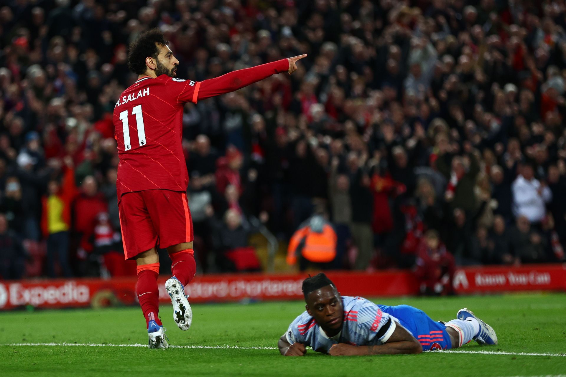 Mohamed Salah in action for Liverpool