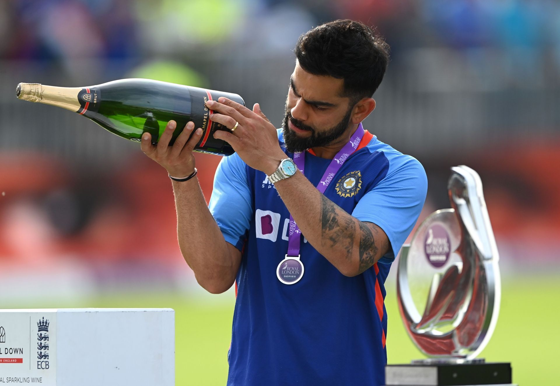 Virat Kohli scored 33 runs in the 2 ODIs against England, a series which India won 2-1