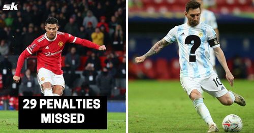 Lionel Messi and Cristiano Ronaldo have missed a shocking number of penalties from the spot