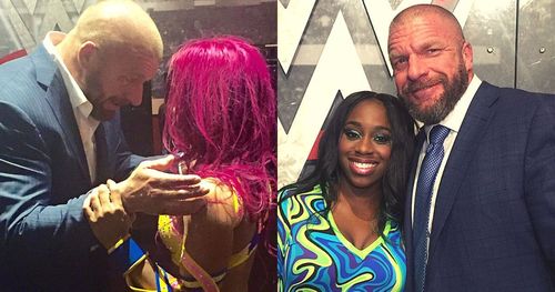 Triple H has a great backstage relationship with both Sasha Banks and Naomi.