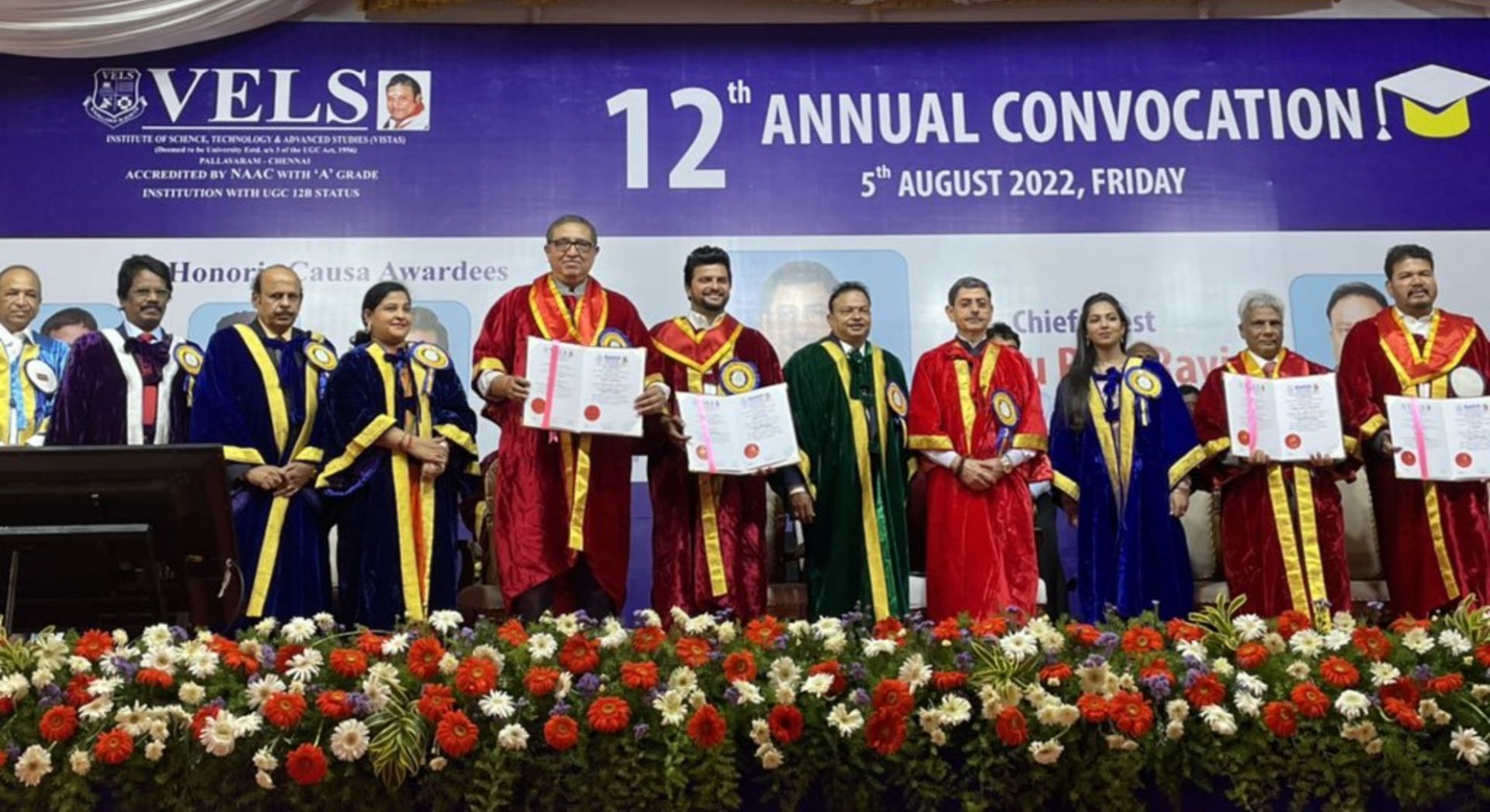 Suresh Raina at the convocation ceremony. (Pic courtesy:Twitter)
